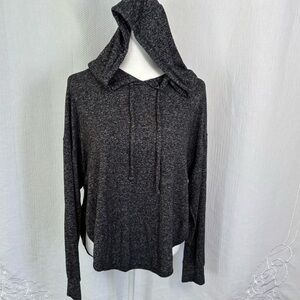 Athleta Dark Gray Hooded lightweight long sleeve shirt
